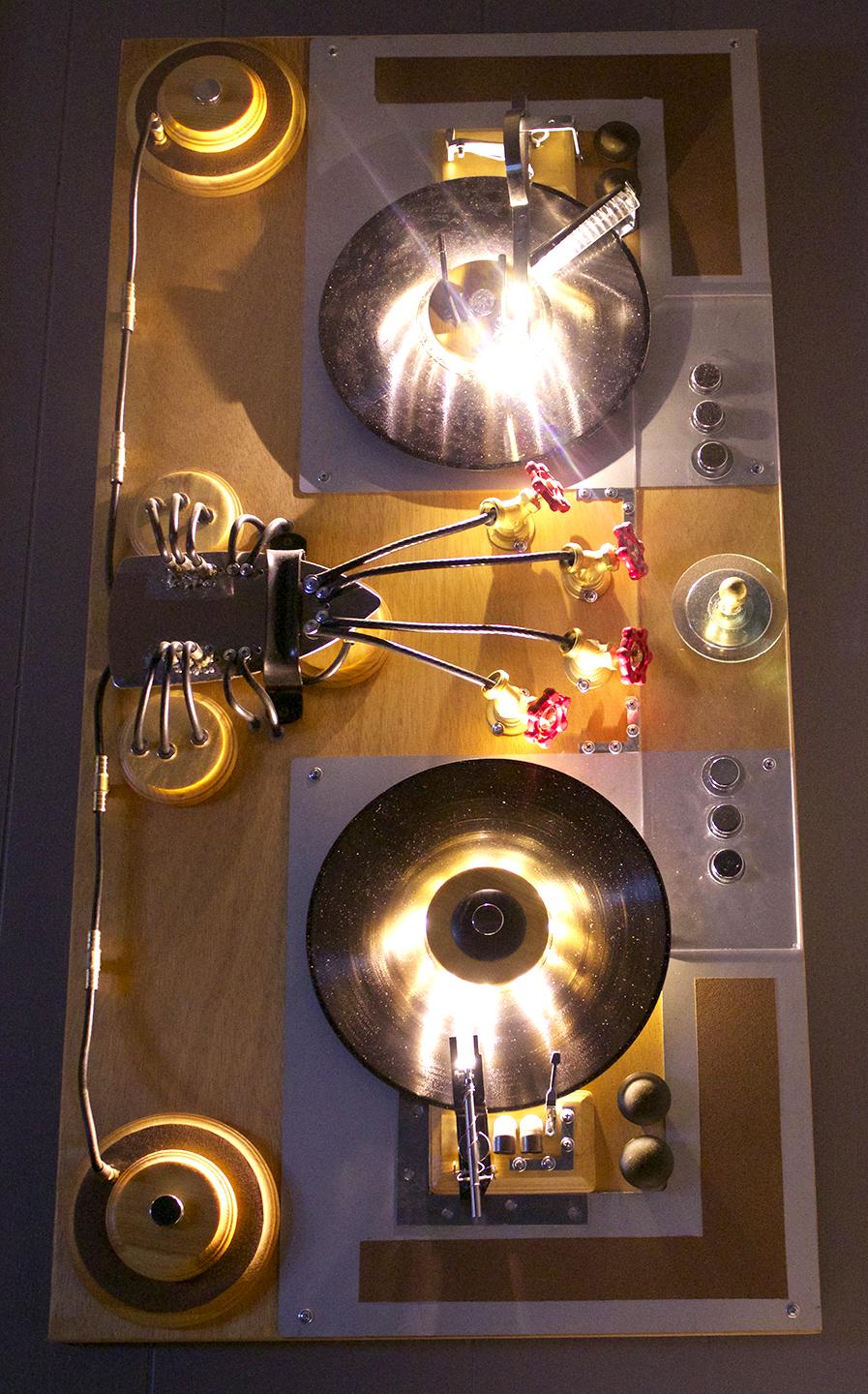 Installed Lights Into My TurnTable Sculpture Live Fiction